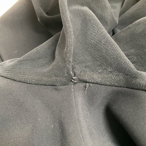 Chiara Boni Black Techno Off Shoulder Dress with Mesh - Picture 5 of 5